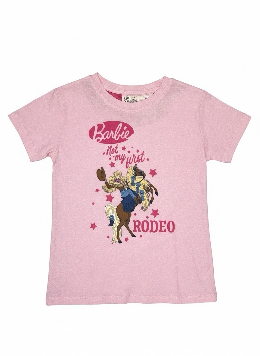 Girl’s Barbie T-shirt Not My First Rodeo Pink Size L (10/12)