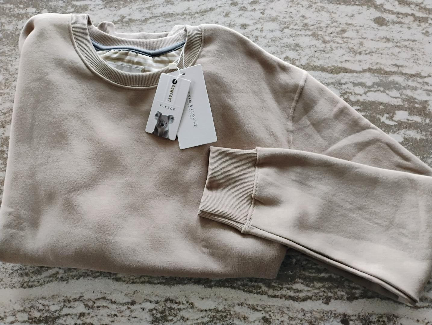 Denim & Flower Poly Blend Sweatshirt XLarge MINT FREE SHIPPING!