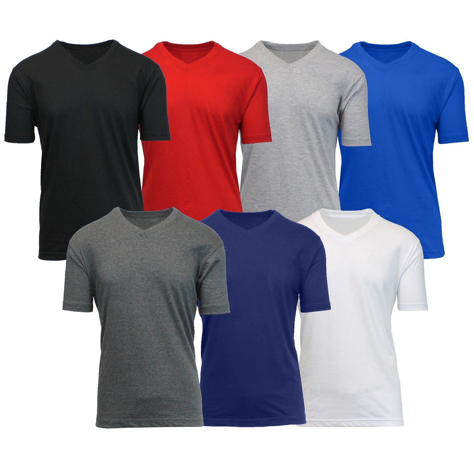 Mens Short Sleeve V-Neck T-Shirts Solid Colors Lounge Active Undershirt NWT