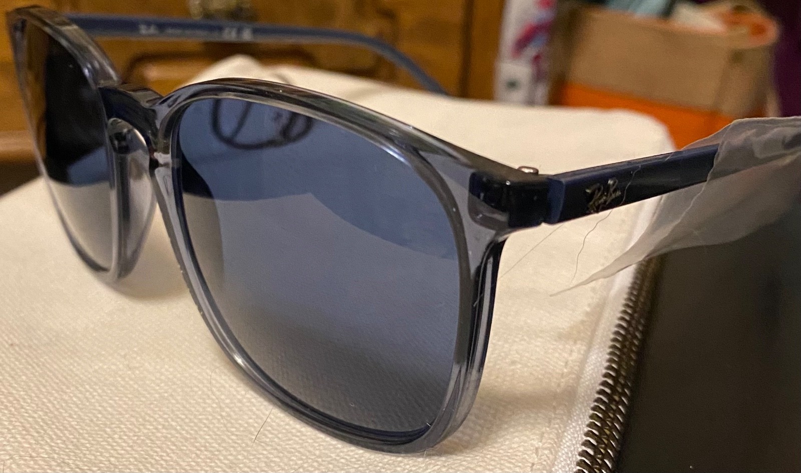 Ray Ban RB4387 145/18/56 Men’s Transparent Blue Sunglasses
