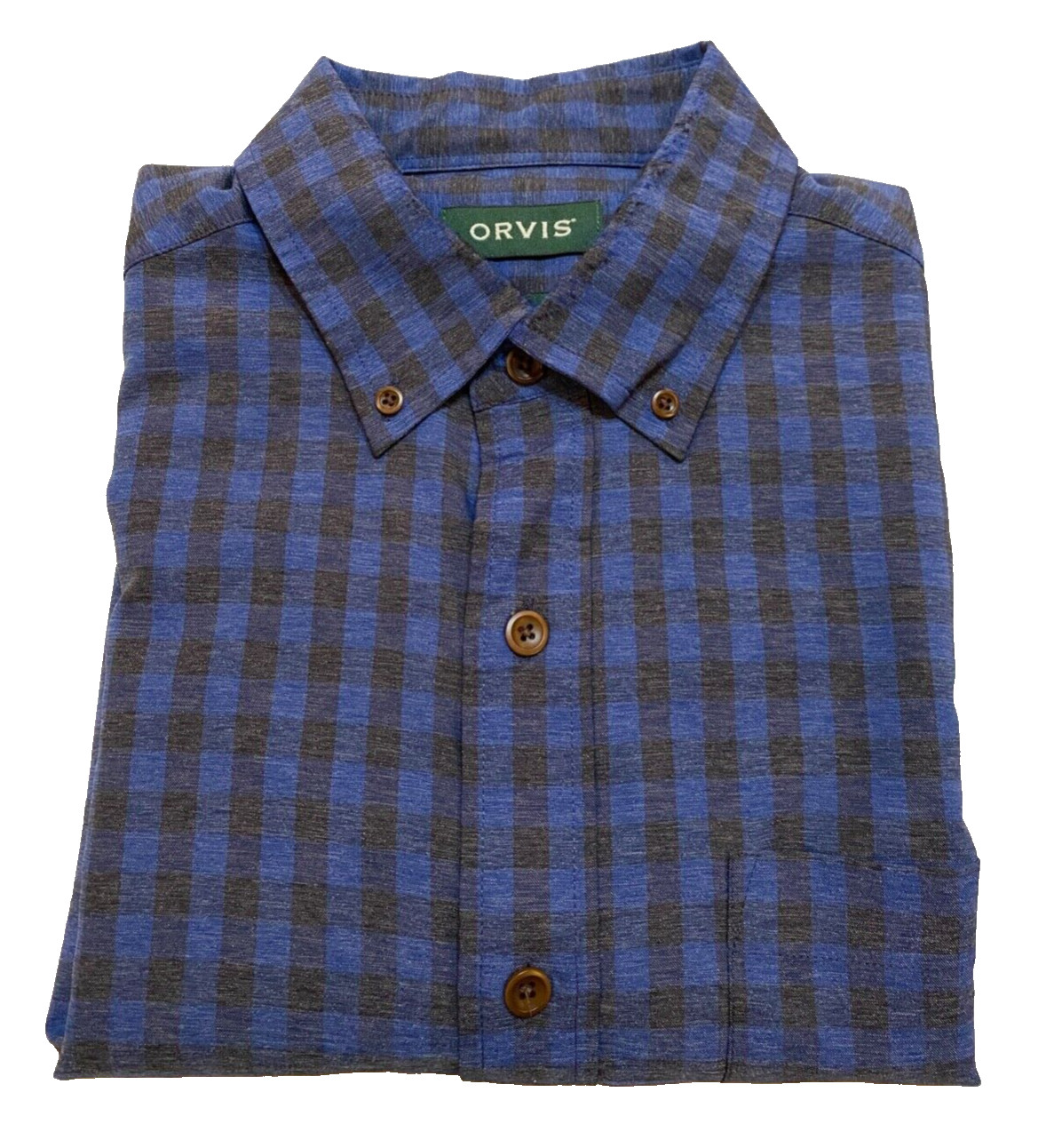 ORVIS Nylon Polyester Button Front Shirt Men’s Medium Classic Fit Checks
