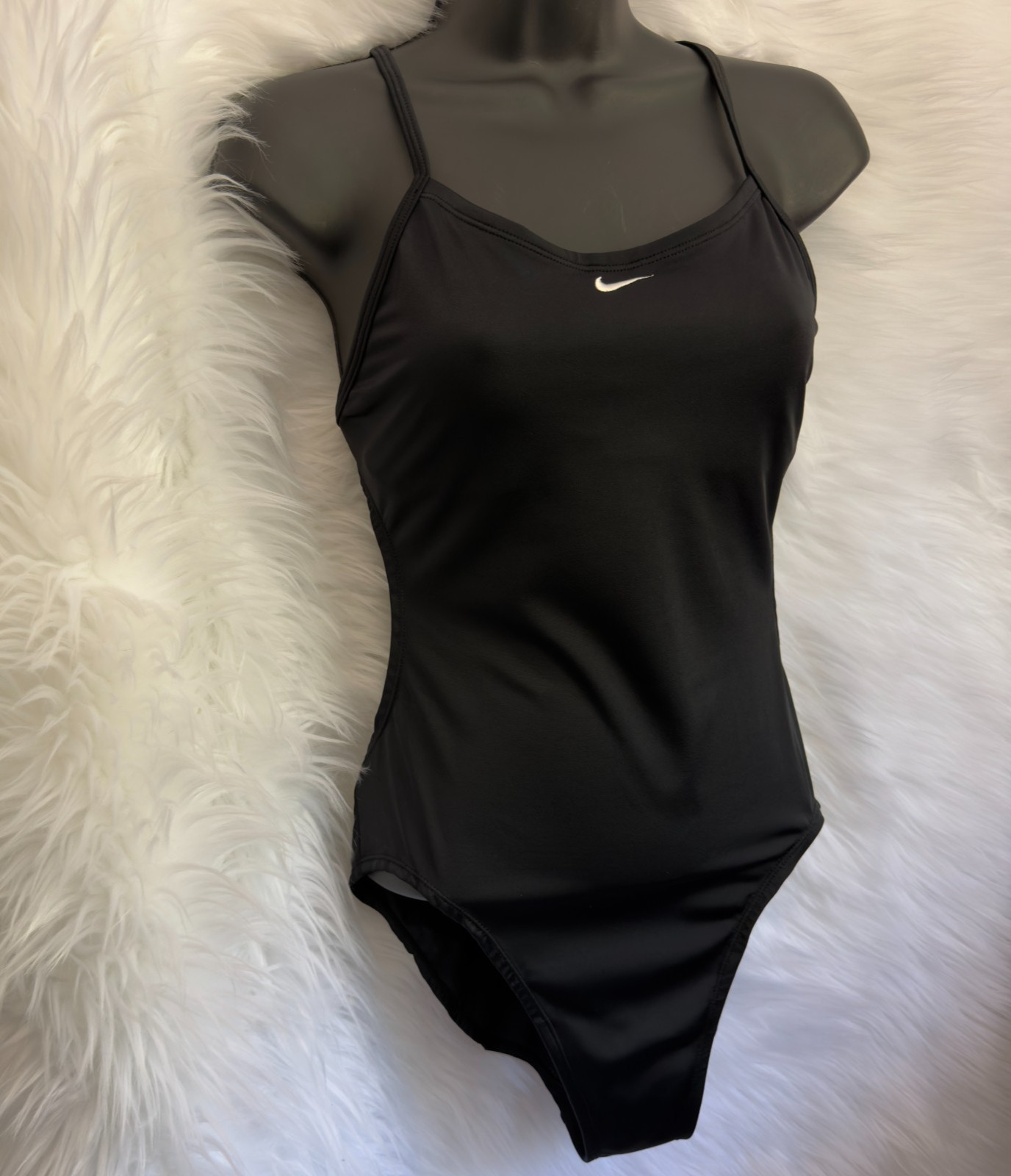 Nike Black One-Piece Swimsuit Size 10 Athletic Training Swim Suit EUC