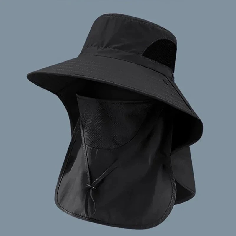 Wide Brim Sun Hat UV Protection Bucket Cap For Hiking Camping Fishing Safari Men