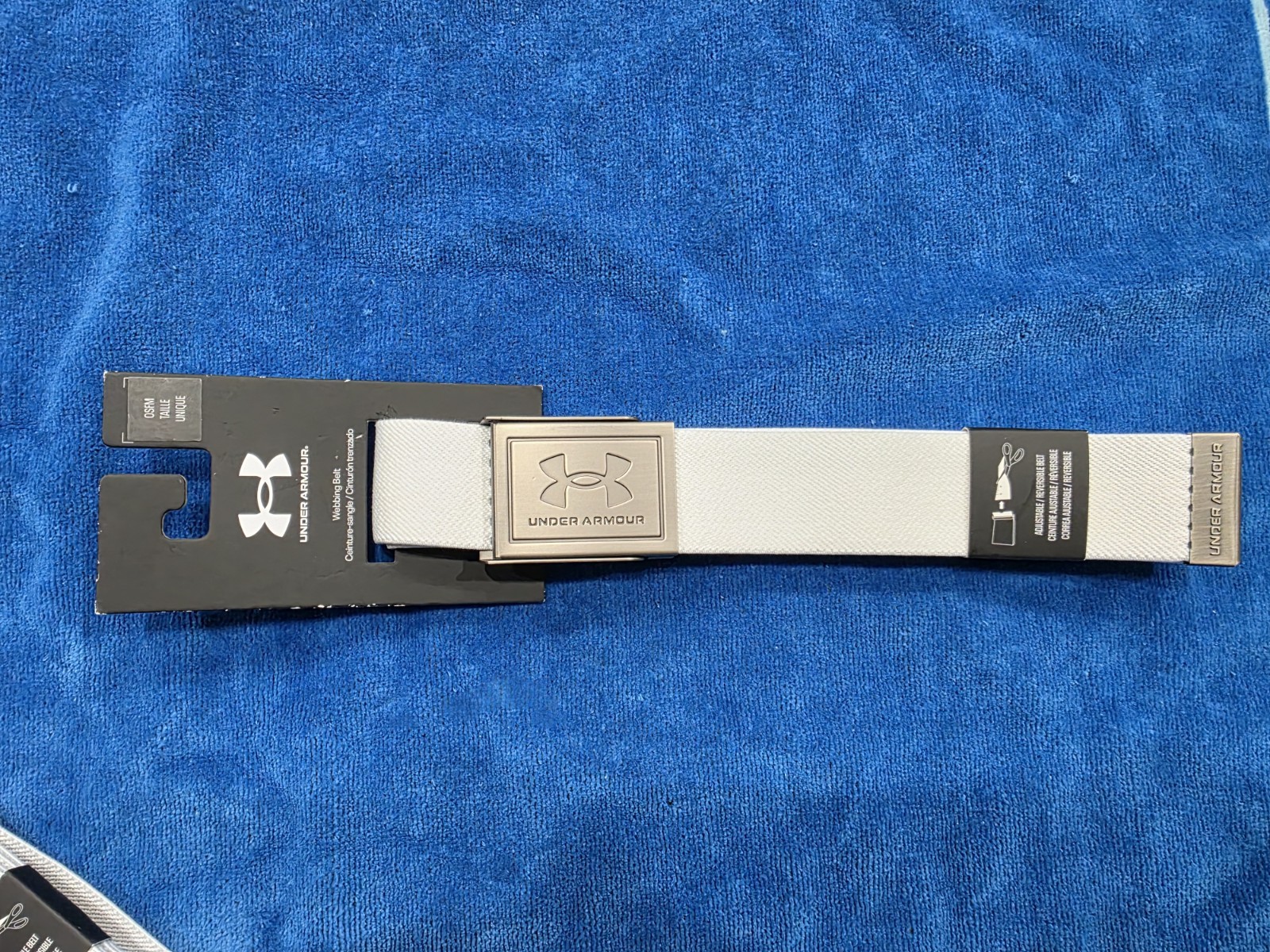 Under Armour Mens UA Webbing Golf Belt 1369819 – OSFM (Adjustable Cut-to-Fit)