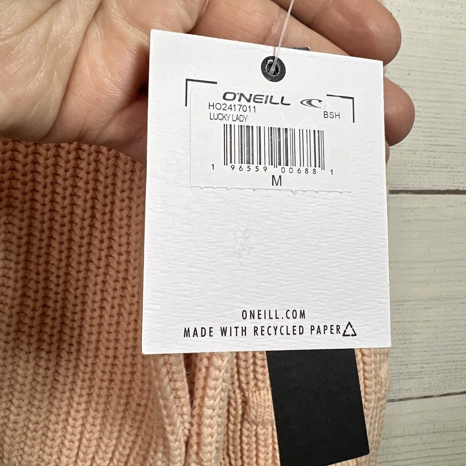 O’Neill Women’s Blush Lucky Lady Mock Neck Sweater Pullover Size M NWT Preppy