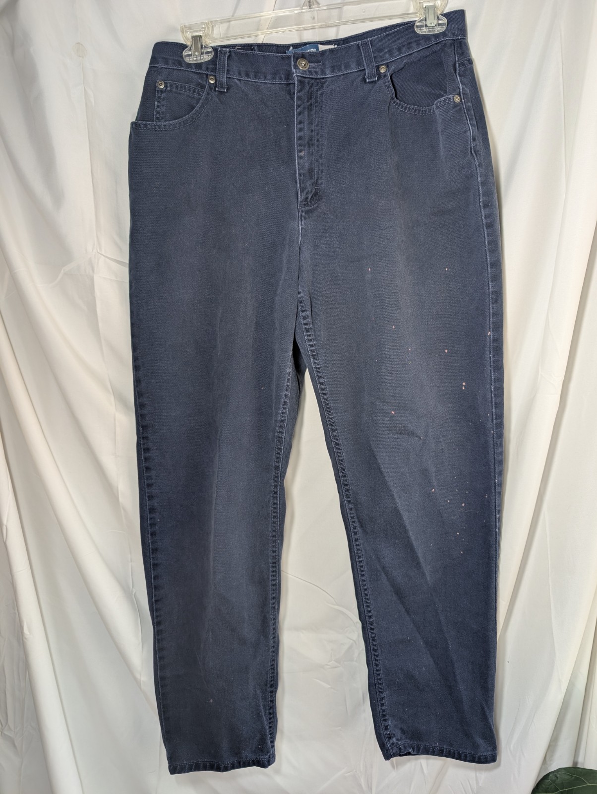 Vintage Distressed LizWear Denim Jeans Sz 16 Navy High Waist Mom 90s Y2K