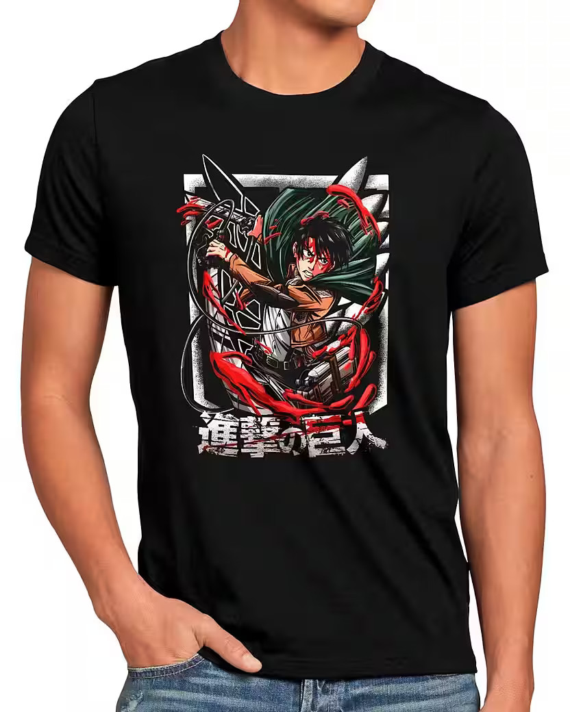 Anime Eren X Attack Attack On Titan Japan Manga Black T-Shirt, Gift For Friends