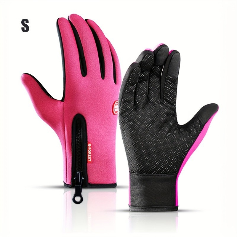 Windproof Waterproof Winter Gloves Touch Screen Lined Warm Men Women 7Color Pair