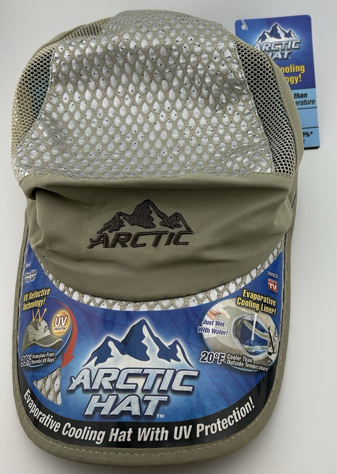 Arctic Hat Evaporative Cooling Hat with UV Protection, As Seen on TV, NWT Unisex