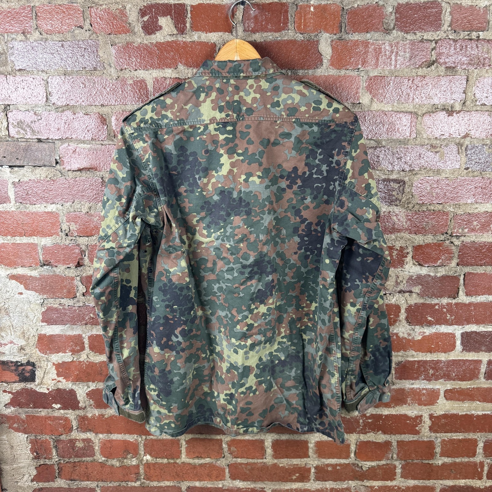 Vintage German Military Jacket Mens Medium Green Flecktarn Camo Field Bundeswehr