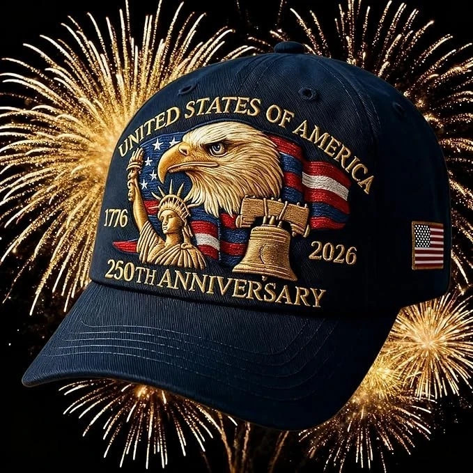 United States 250th Anniversary Eagle Hat,USA Patriotic Baseball Cap PRINTINGS