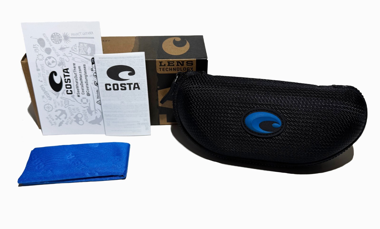 NEW Costa Del Mar RINCONCITO Tiger Shark / Blue Mirror Polarized Glass 580G