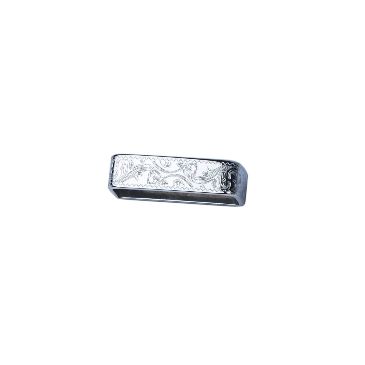 1.5″(40mm) Silver Belt Loop Keeper Western Stainless Steel Men’s Belt Buckle