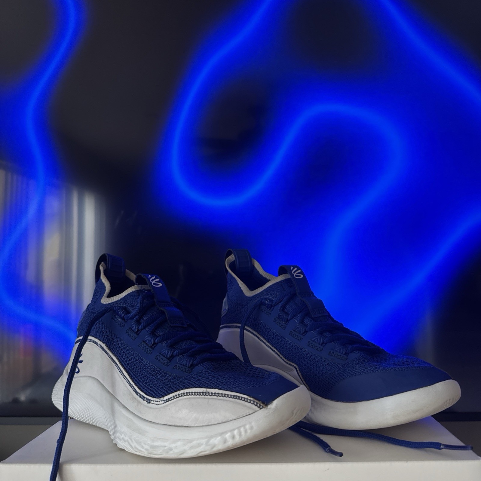 Under Armour Curry Flow Shoes – Royal Blue (Size 6.5)