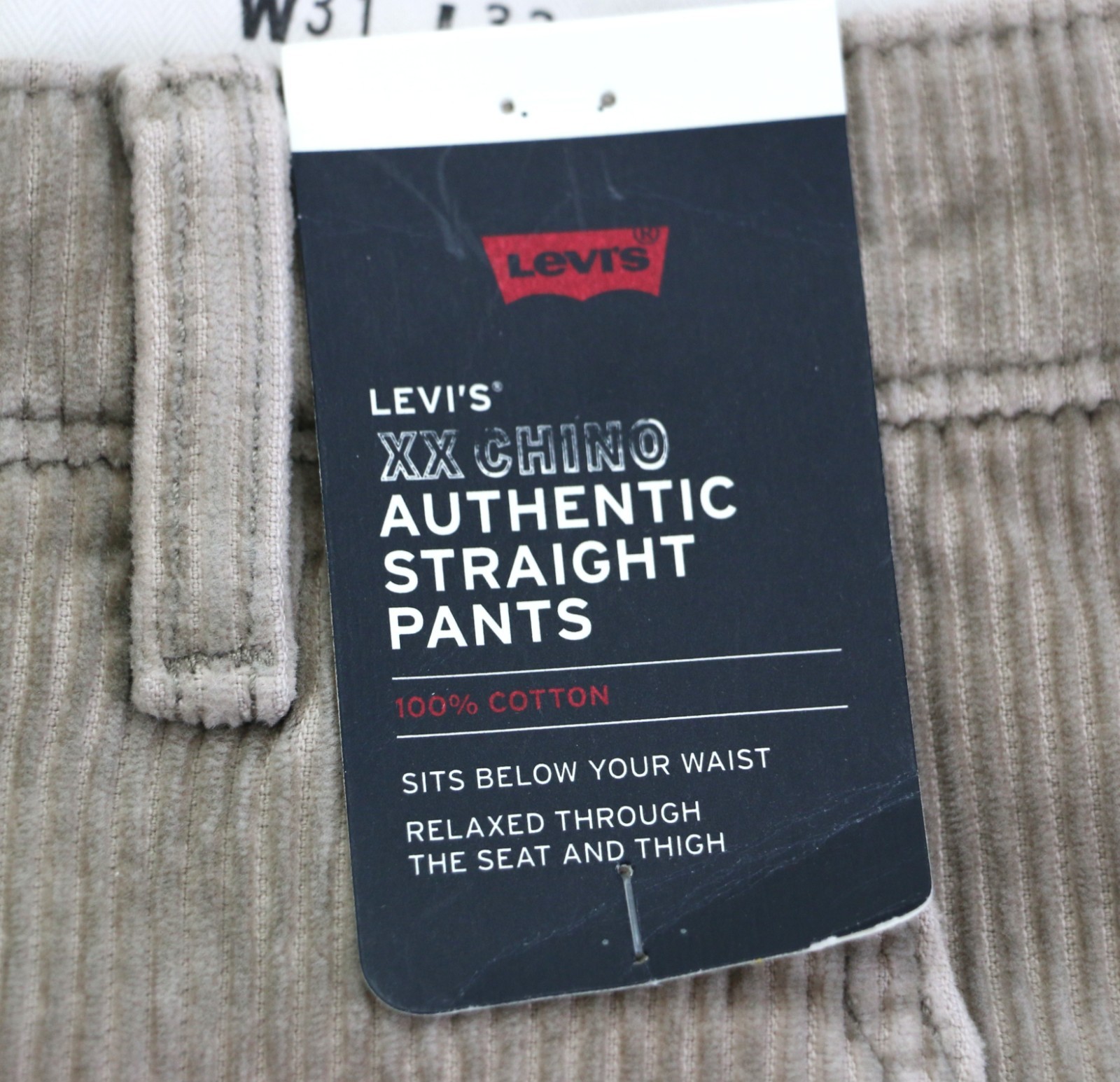 Levi’s Premium XX Chino Authentic Straight Fit Corduroy Pants Men’s Sizes