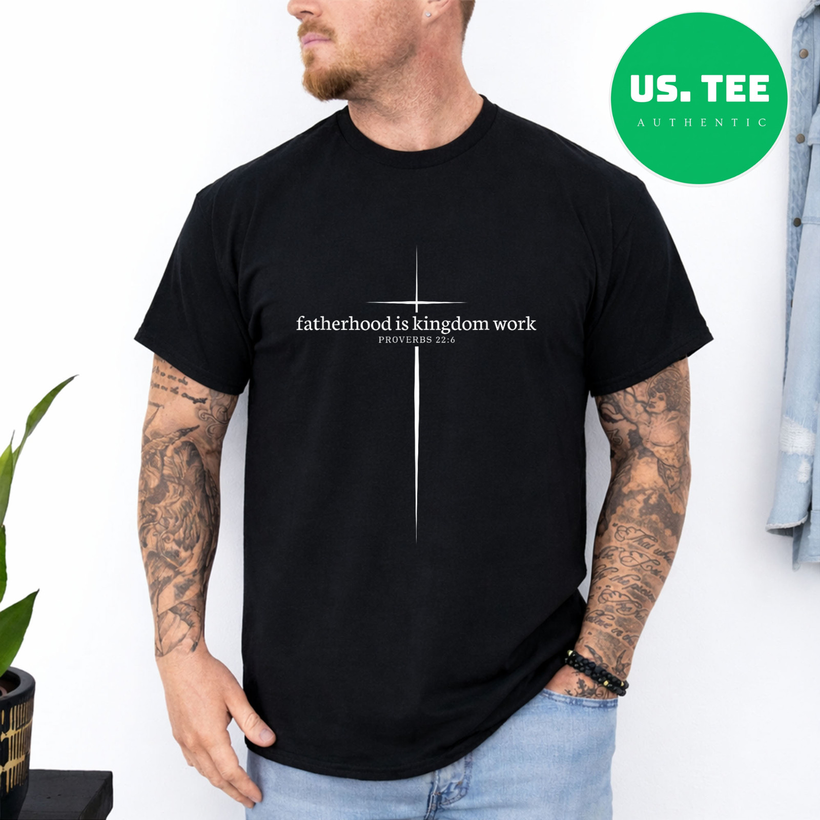 Fatherhood is Kingdom Work Christian Dad Men Father’s Day T-Shirt