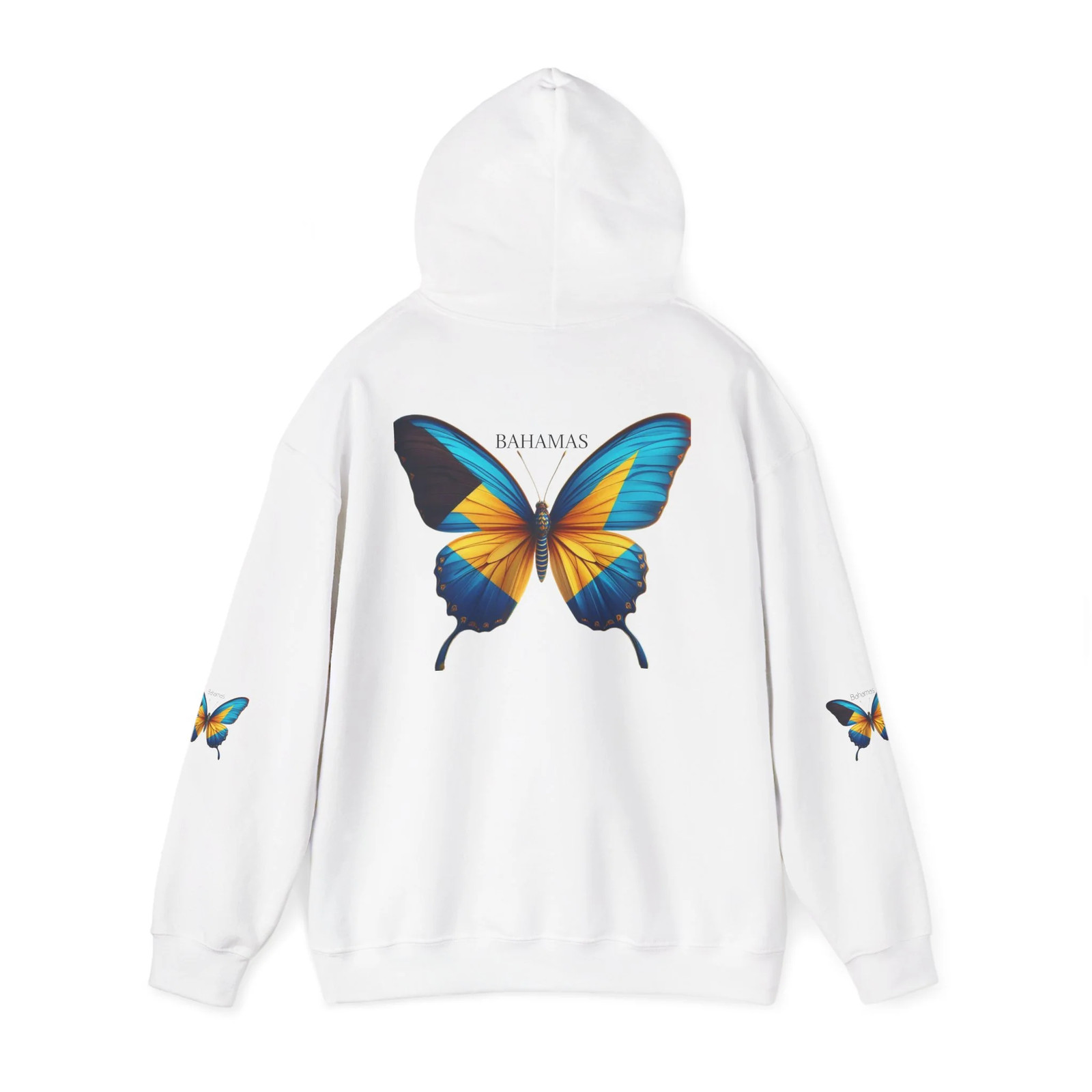 Bahamas Flag Butterfly Unisex Heavy Blend Hooded Sweatshirt