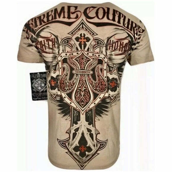 Xtreme Couture by Affliction Men’s T-Shirt LOCKDOWN Biker Cross S-3XL