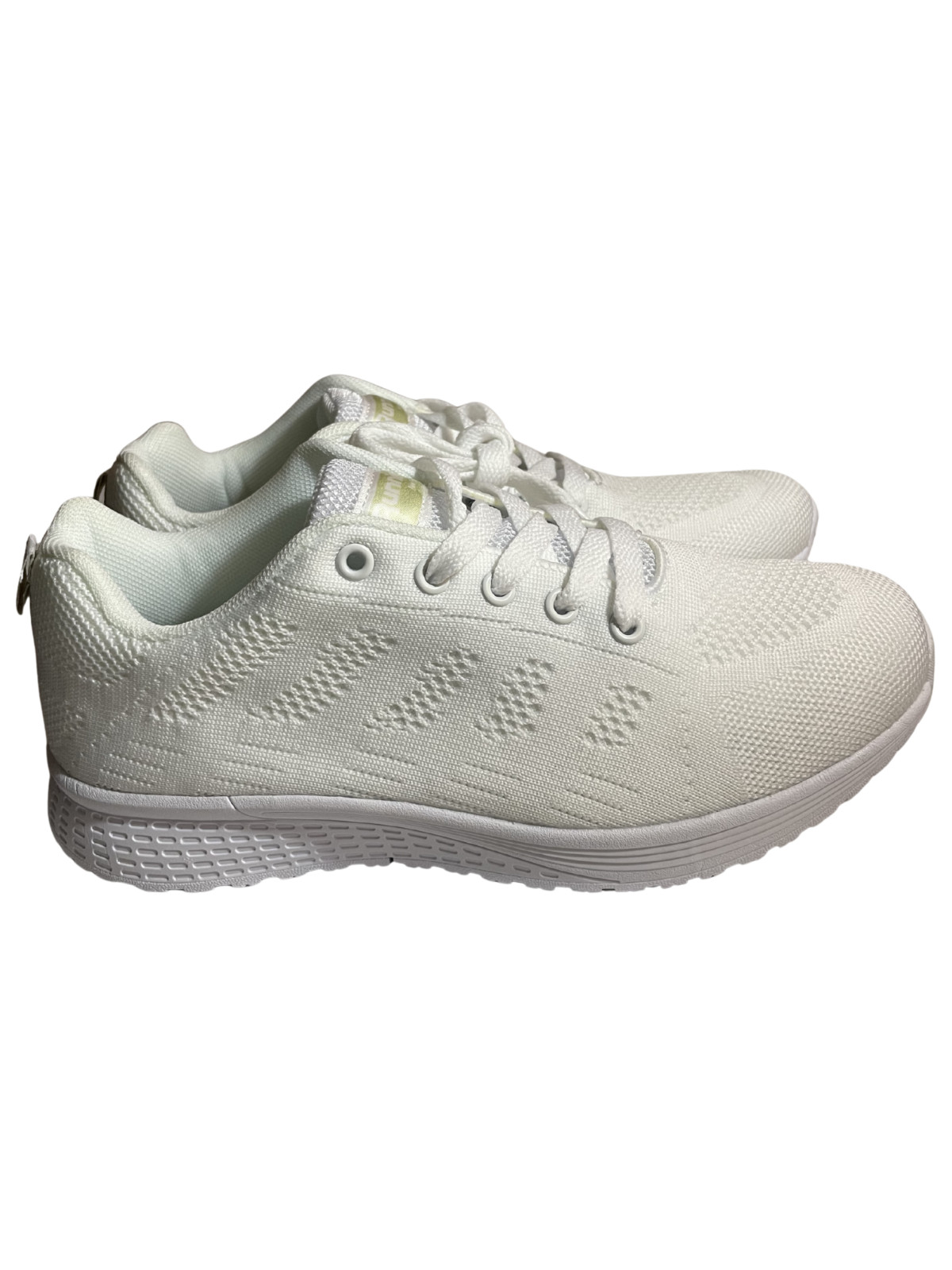Women’s All-White Knit Athletic Sneakers | Lightweight Running Shoes