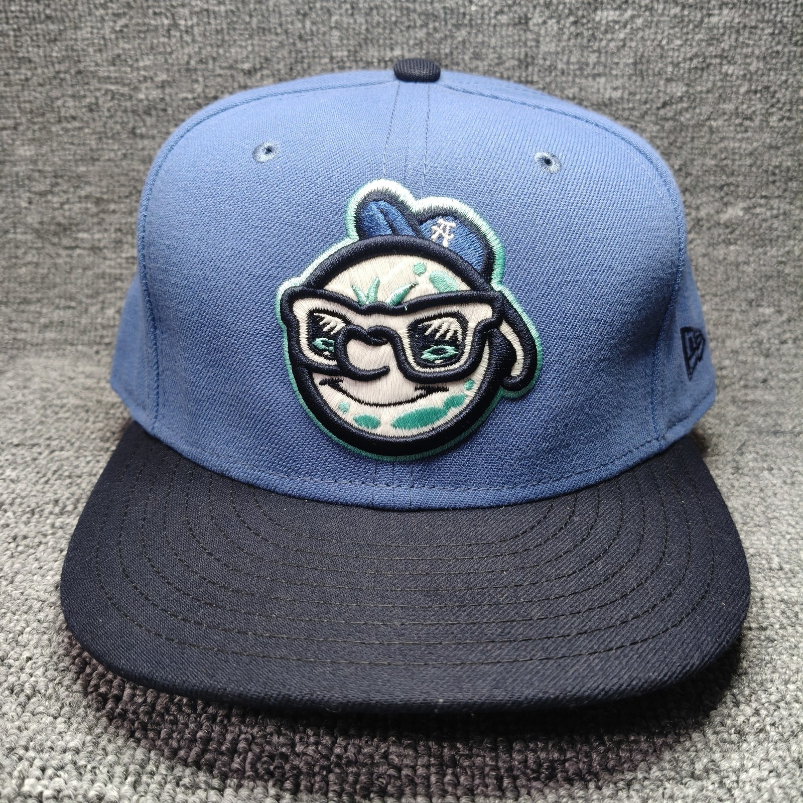New Era MiLB Mascot 59FIFTY Fitted Flat Brim Blue Navy 7 1 2 Hat