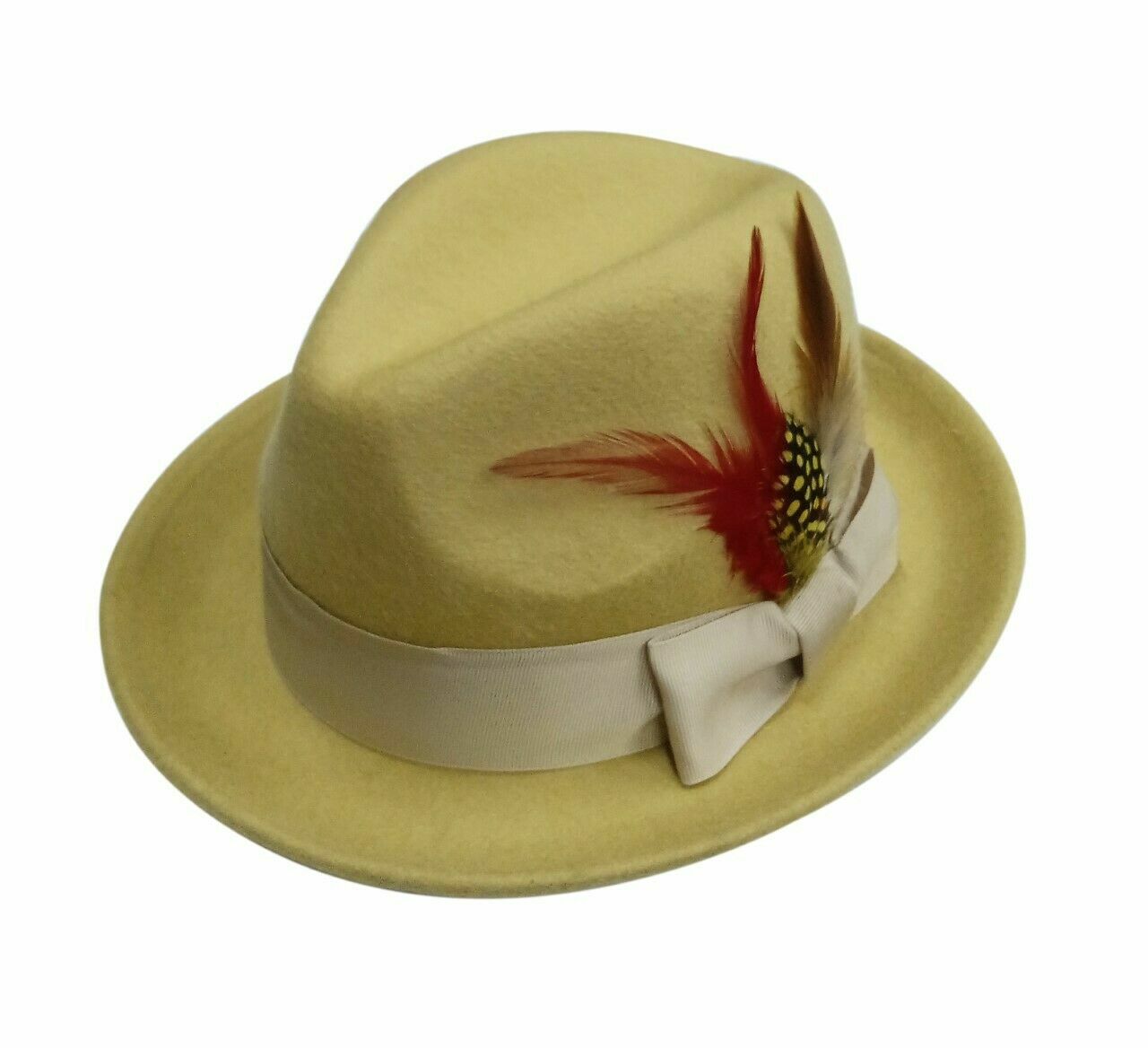 New Men’s 100% Wool Quality Fedora Trilby God Father Hat S-XL by Fortino Landi
