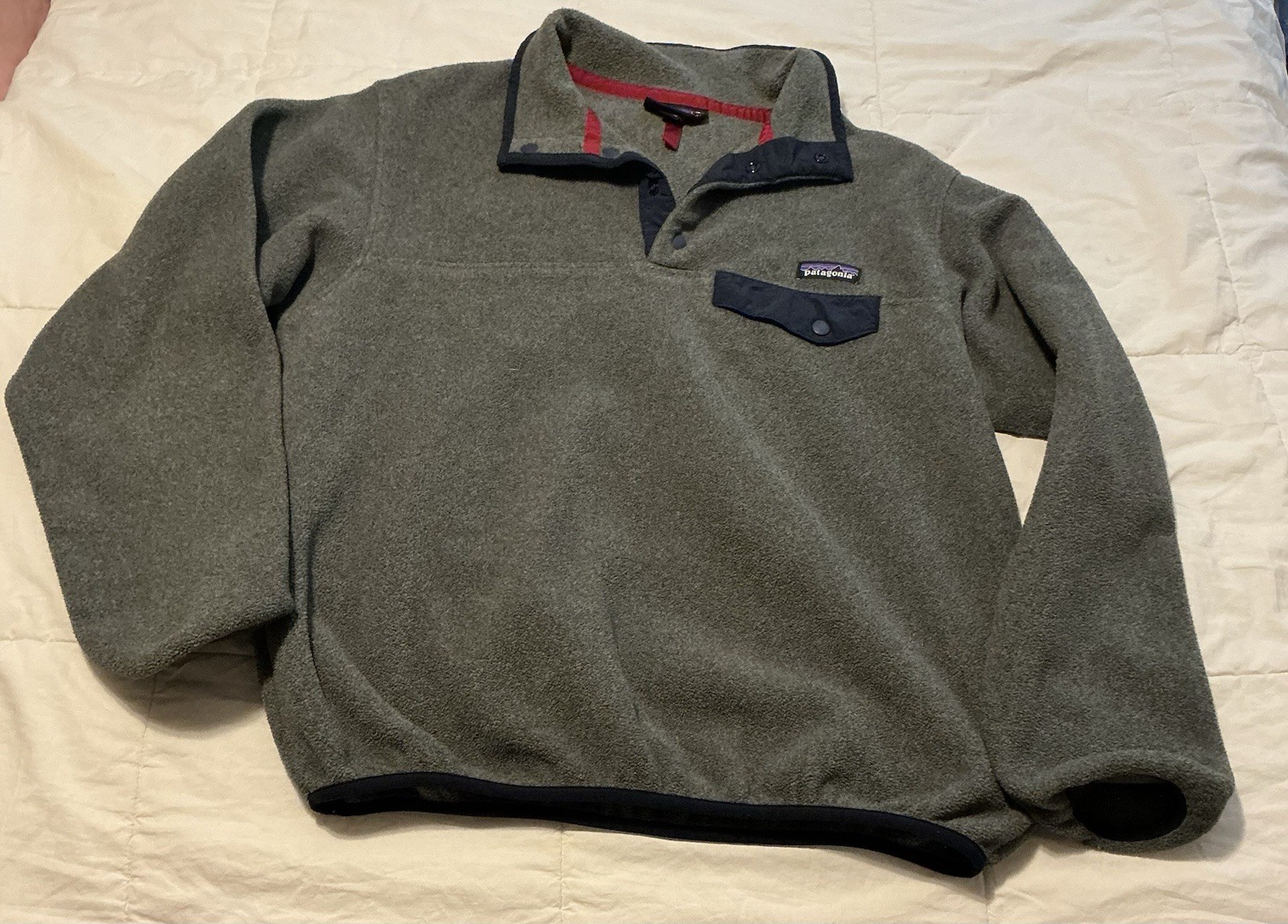 Patagonia Synchilla Womens Med 1/4 Snap-T Pullover Gray Jacket