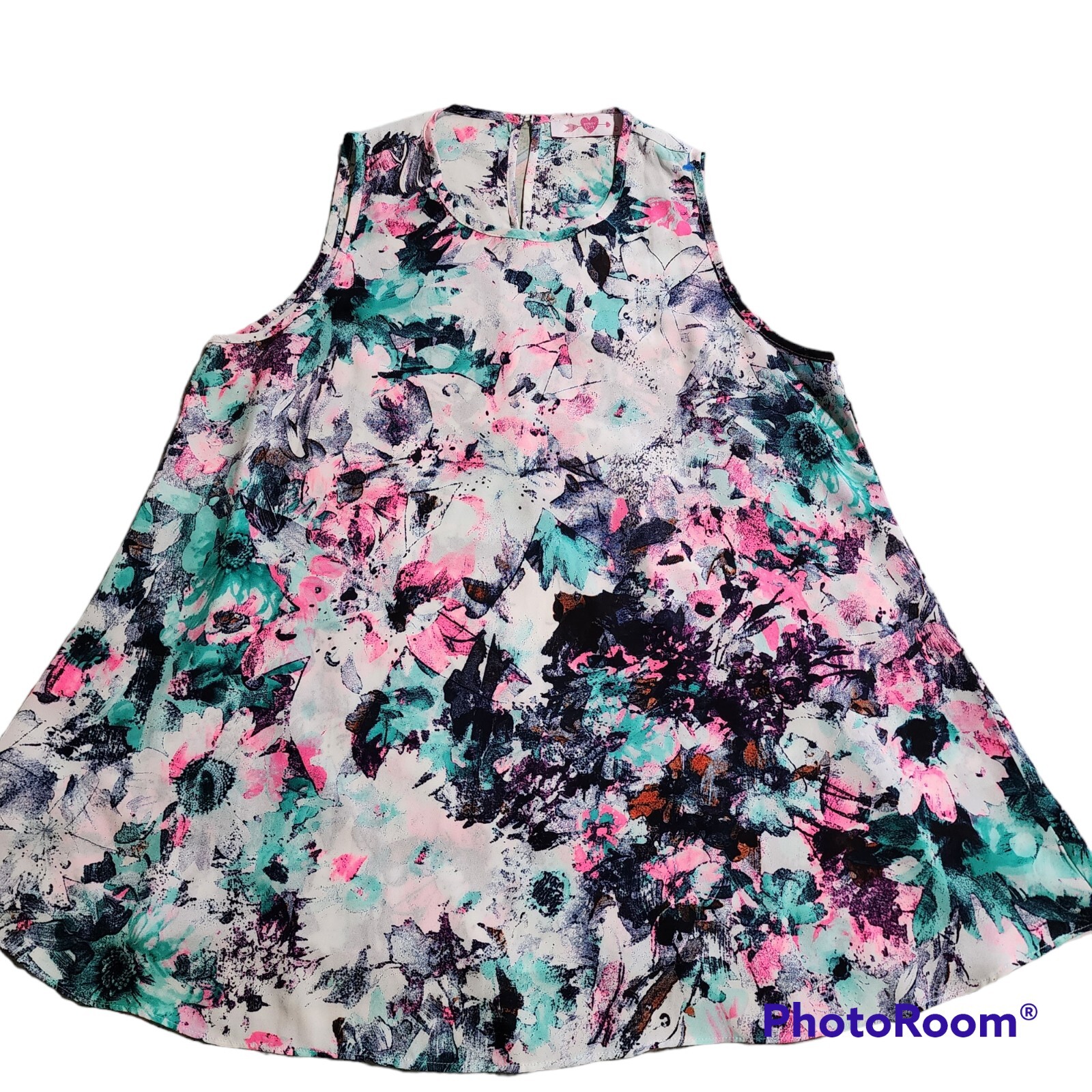 Buddy Love Women’s Size Large Lightweight Semi Sheer Sleeveless Blouse Top