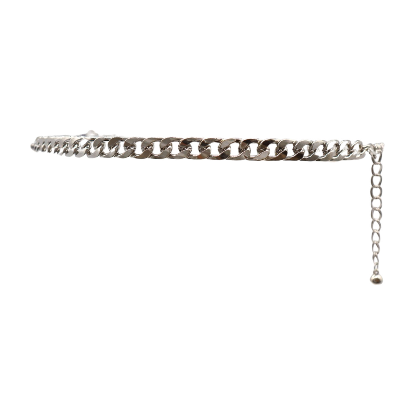 Women Silver Metal Chain Links Skinny Fashion Belt Hip High Waist Fit Size S M L