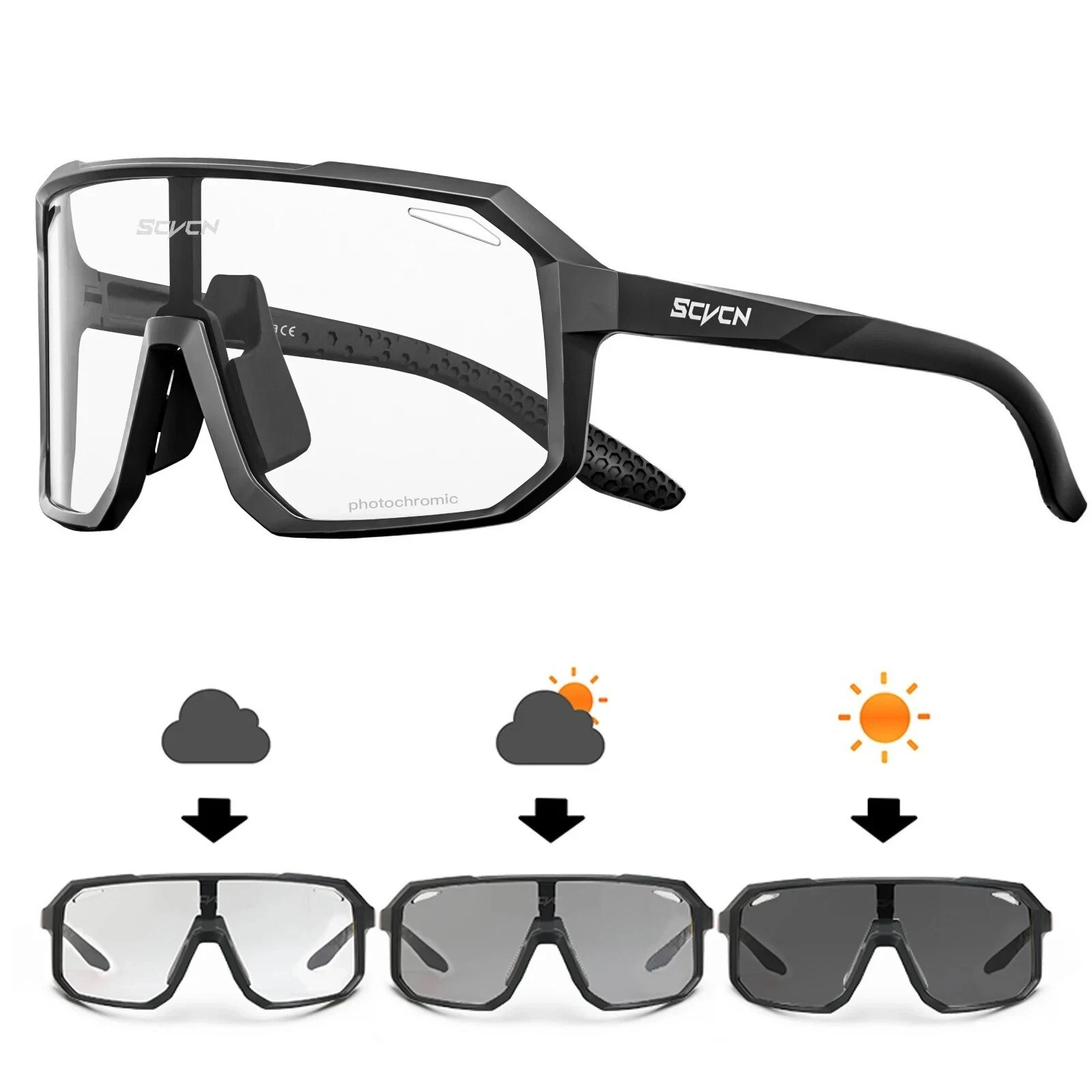 Cycling Sports Sunglasses UV400 MTB Bicycle Riding Outdoor Wrap Glasses Unisex