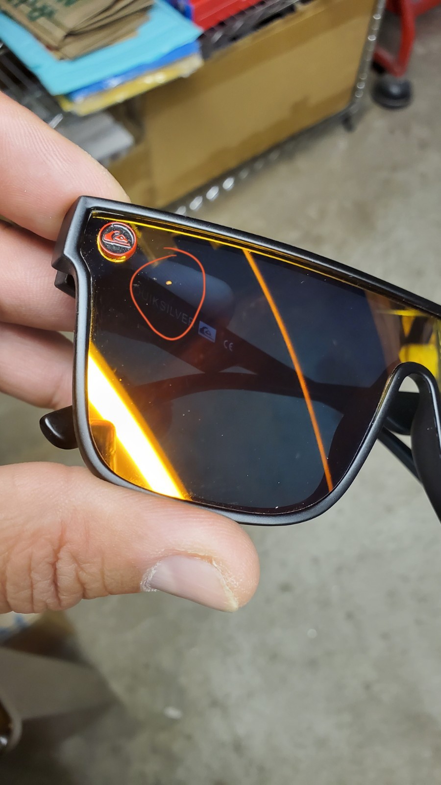 Men’s sunglasses Quiksilver Shield Mirror Polarized UV400 Blue Orange Black Red