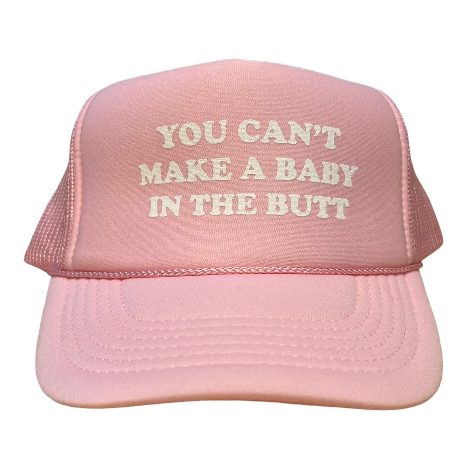 Funny Trucker Hat You Can’t Make A Baby In The Butt Hat adult humor novelty cap