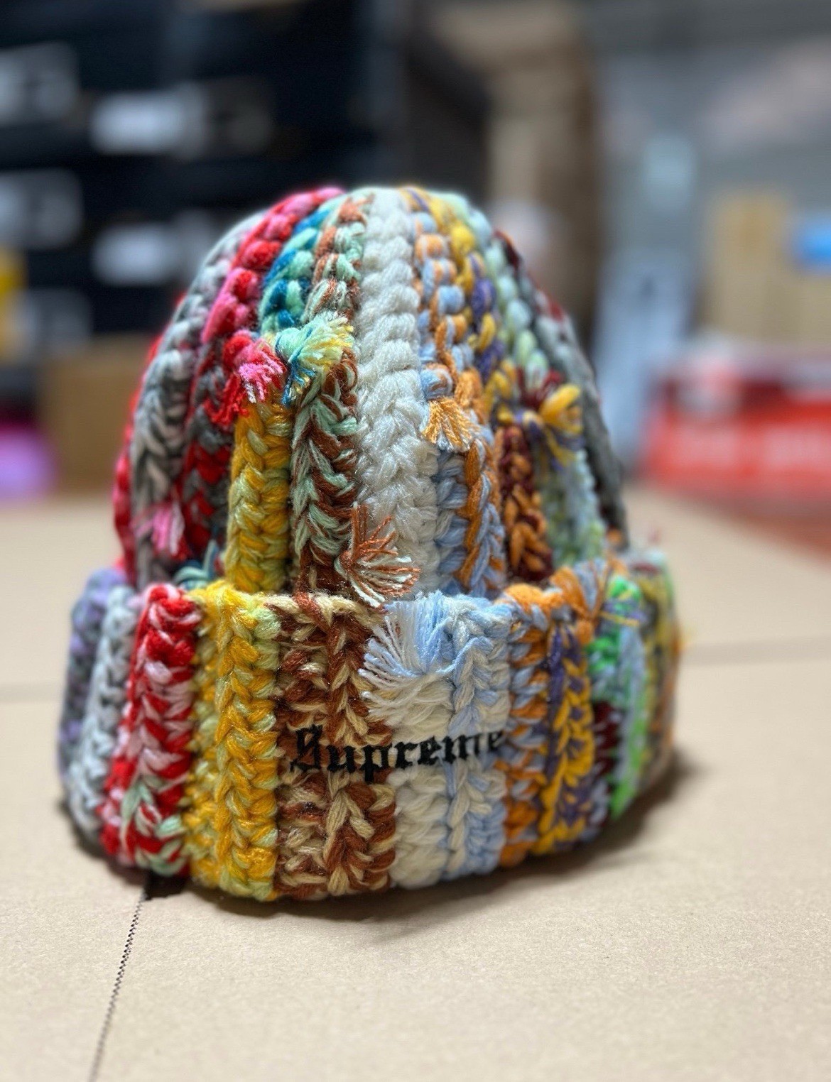 NEW Supreme Hand Tied Beanie FW23 Multicolor Box Logo