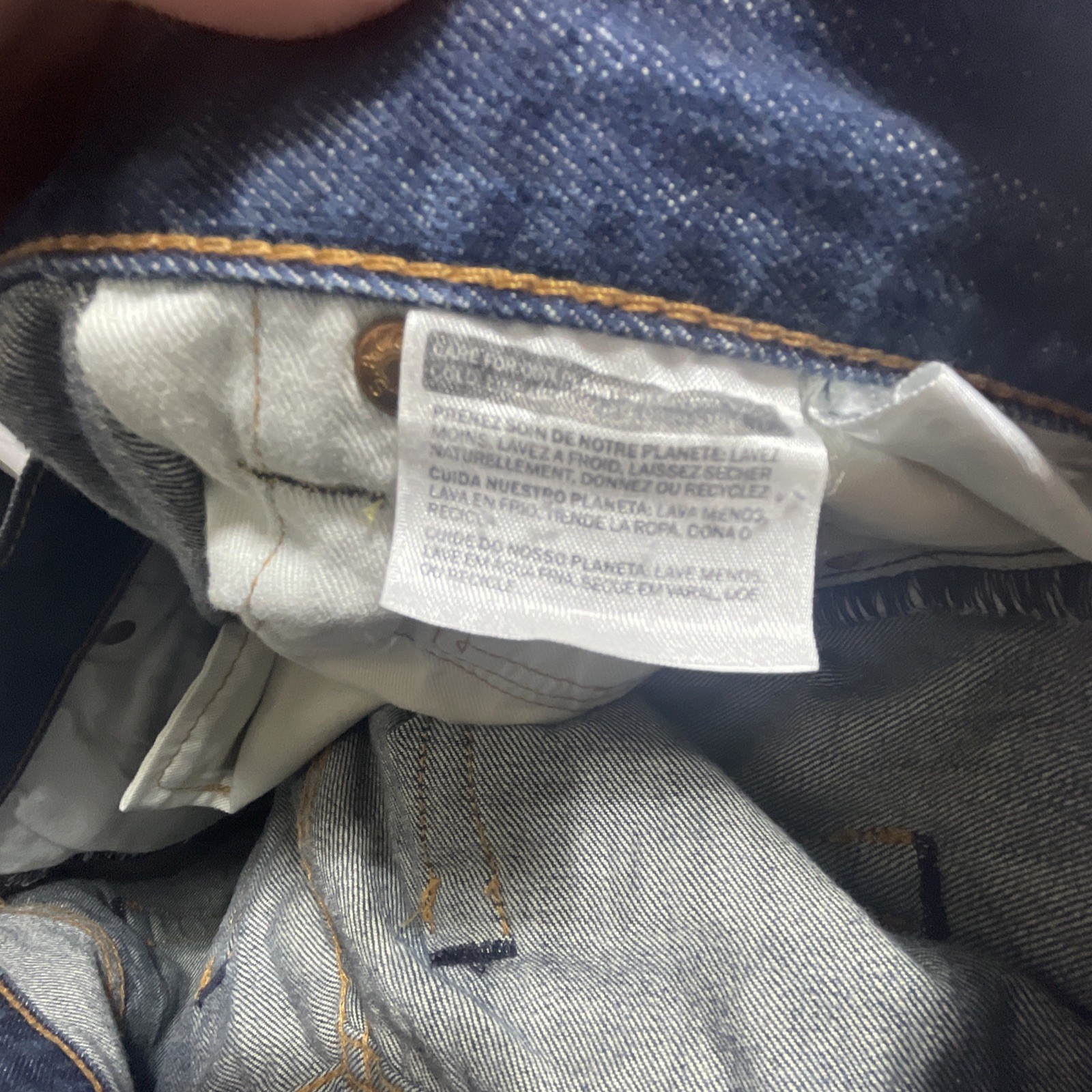 LEVI’S Premium 501 Men’s Jeans Regular Straight Button Fly Denim W36xL30 skuC7
