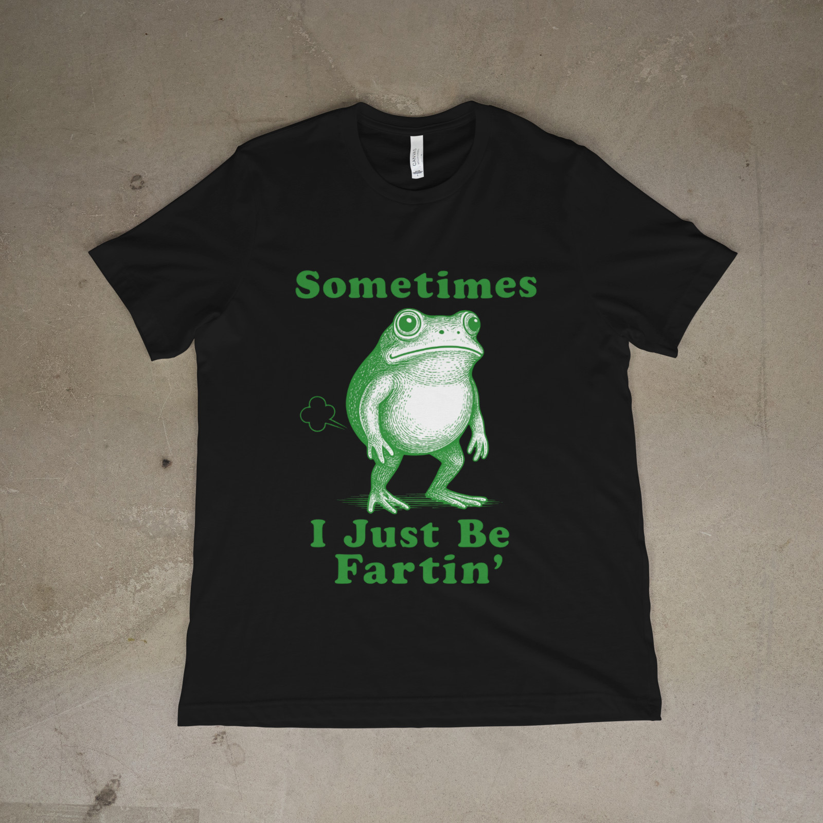 Funny Frog Vintage Shirt Sometimes I Just Be Fartin Retro Graphic Tee