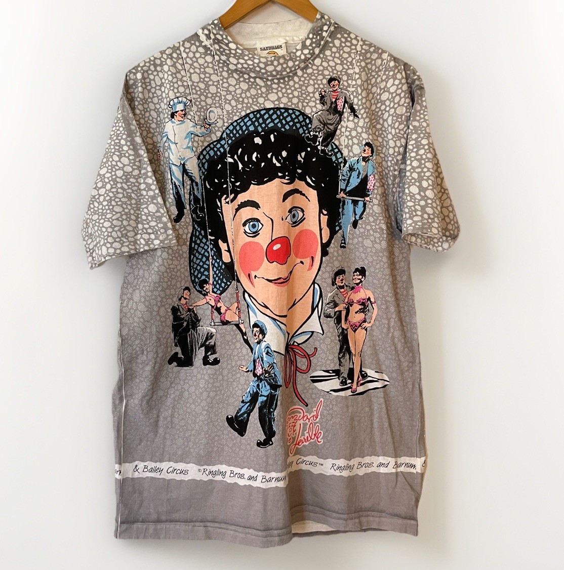Vintage 90s Clown David Larible Ringling Bros. All Over Print (AOP) T Shirt