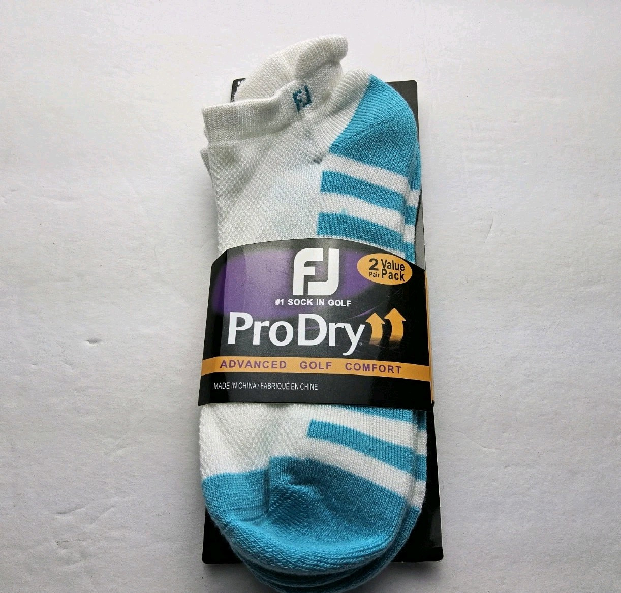 FootJoy Women’s ProDry Advanced Golf Comfort Socks Cushioned 2 Pairs One Size