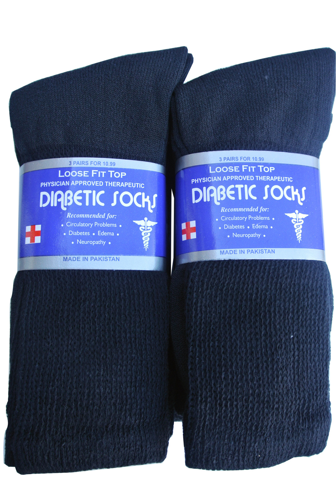 3, 6, or 12 Pairs Men’s Diabetic CREW circulatory Socks Health FREE SHIPPING