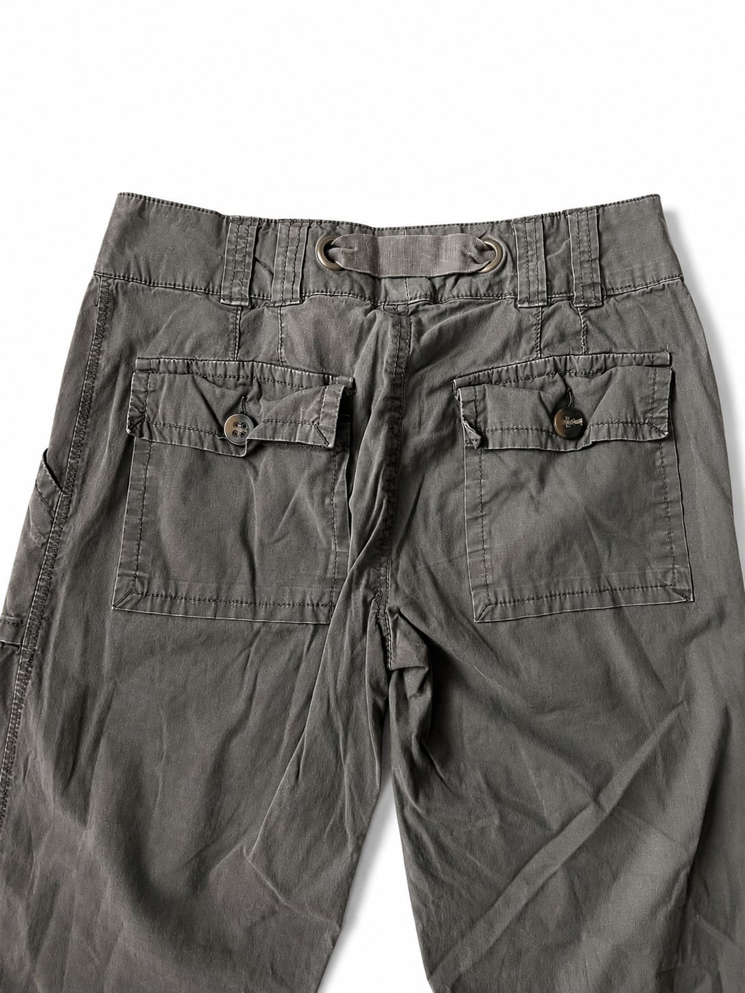 Sanctuary Surplus Gray Peace Cargo Capri Pants