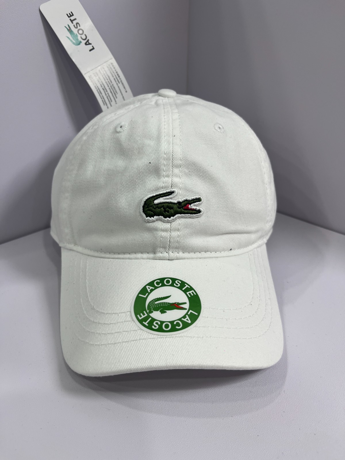 Lacoste Men’s Outdoors Sport White Baseball Cap Adjustable