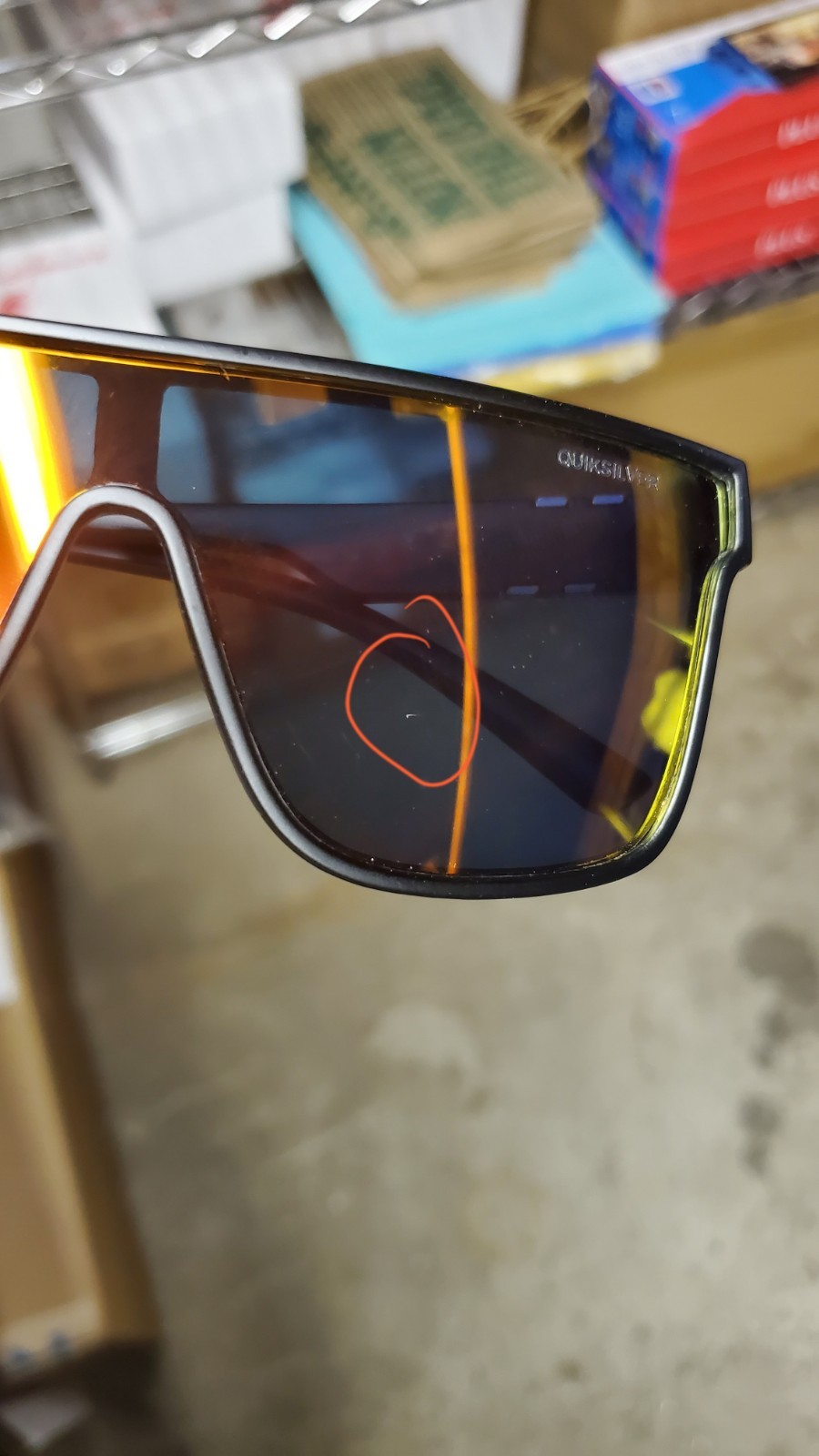 Men’s sunglasses Quiksilver Shield Mirror Polarized UV400 Blue Orange Black Red