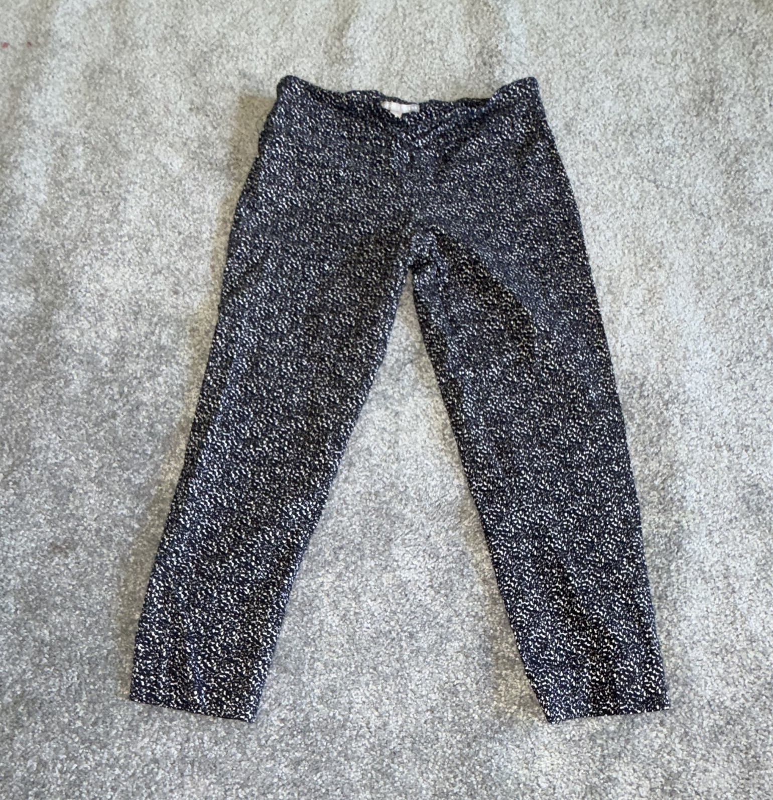 Valerie Stevens Women’s Petite 14P Black/White Speckled Ankle Leggings