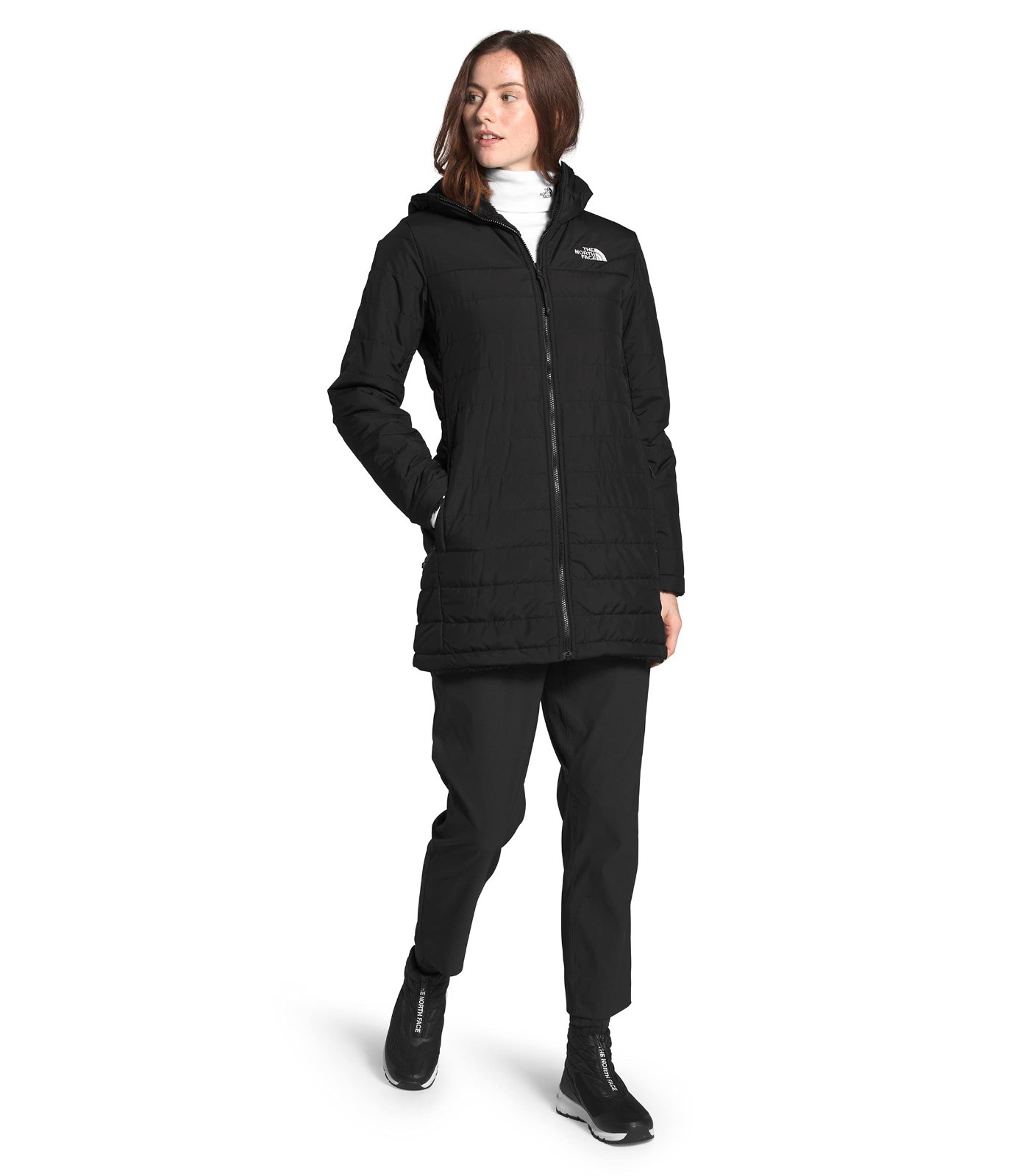 The North Face Mossbud Insulated Reversible Parka Womens Jacket TNF Black Sz S