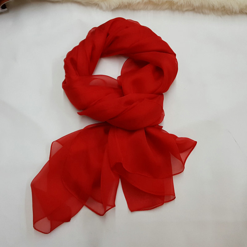 Chiffon Silk Wrap Scarf Shawl Beach Sarong Solid Color Soft Thin 180*100cm