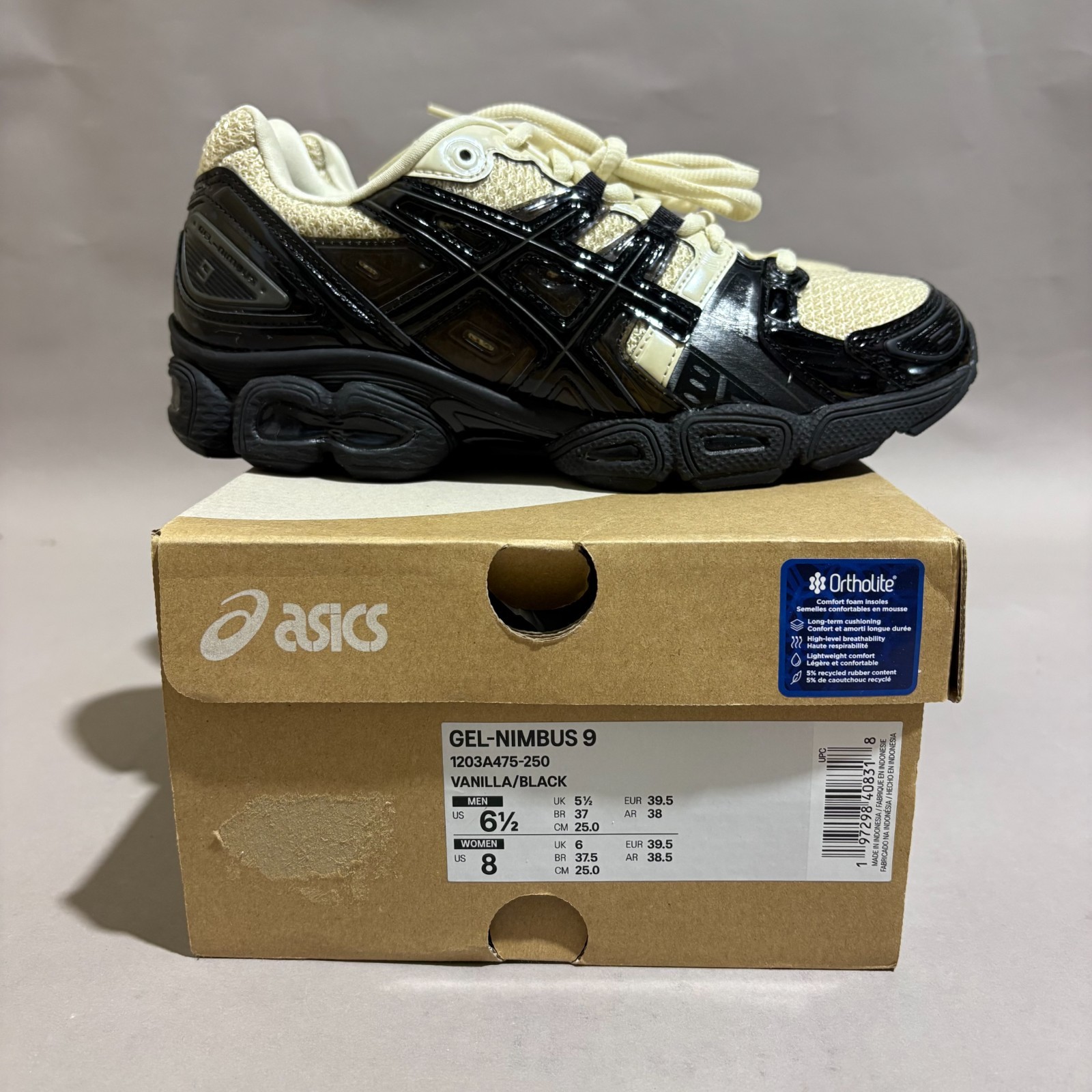 Asics Sportstyle Gel-Nimbus 9 Vanilla New Shoes 1203A475-250 US MEN SIZE 6.5