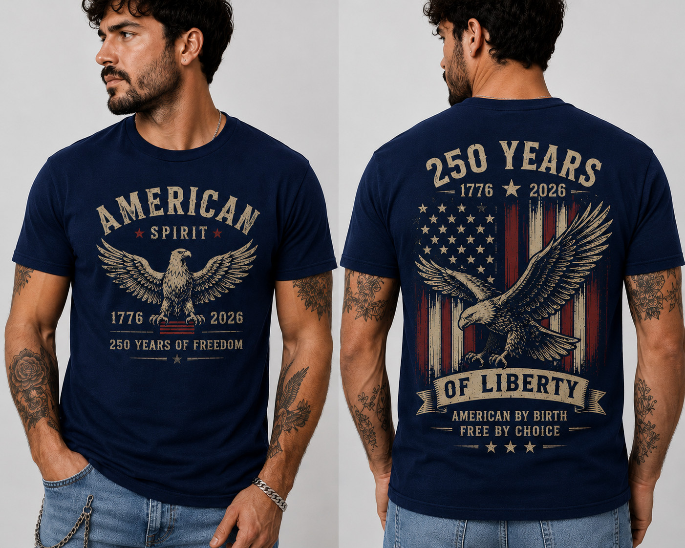 American Spirit 250 Years of Freedom T-Shirt 1776-2026, Father’s Day Gift S-5XL