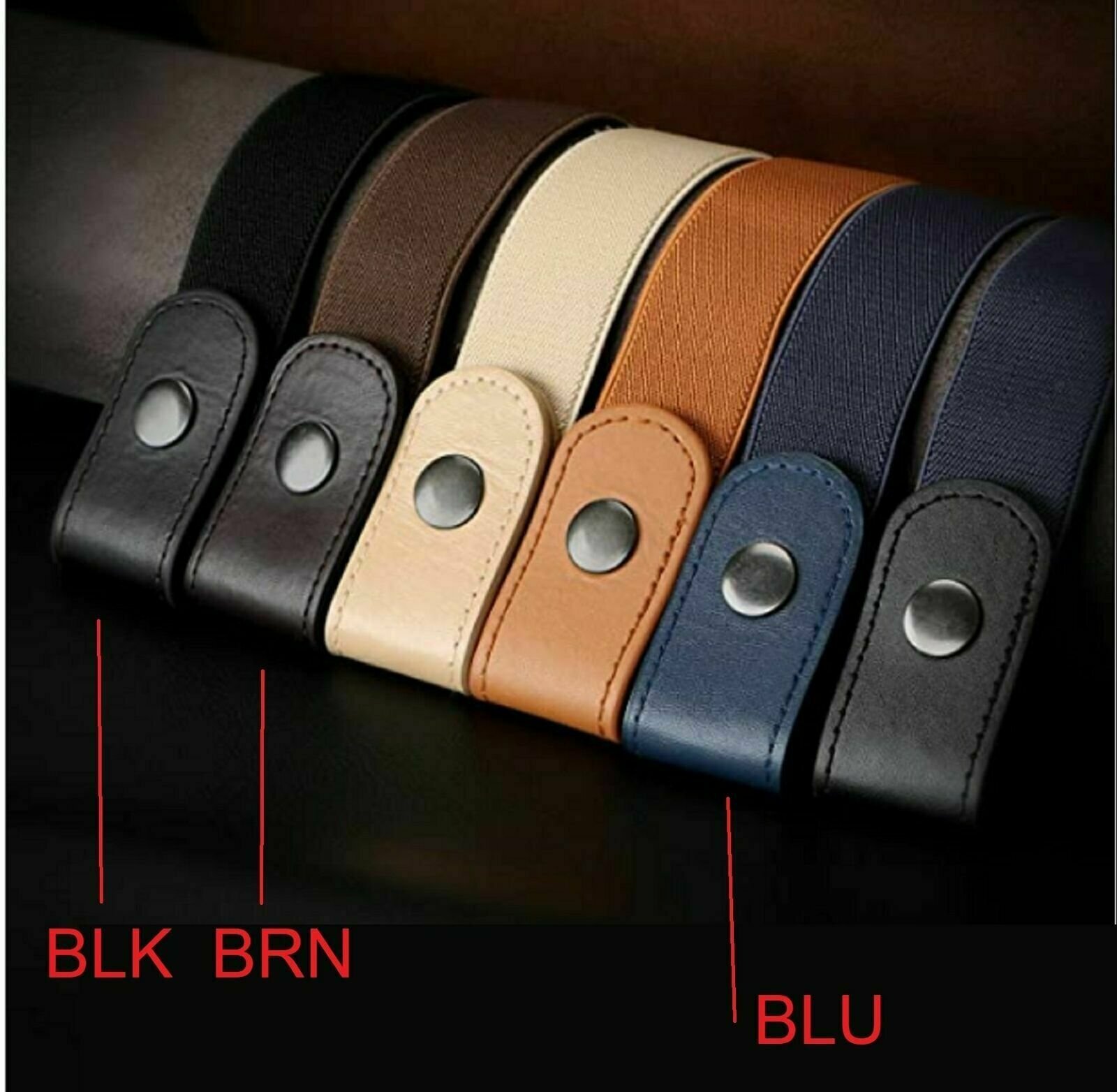 Men Women Buckle-free Elastic Invisible Waist Belt for Jeans No Bulge Hassle