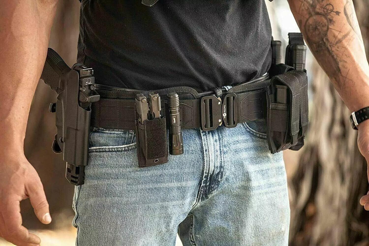 Men Casual Military Tactical Army Adjustable Quick Release Belt Light Weight