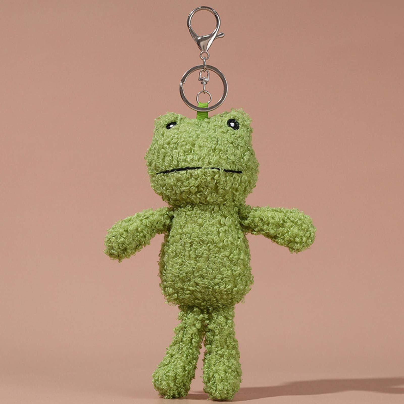 Plush Frog Keychain Cute Stuffed Animal Keyring Bag Charm For Kids Adults