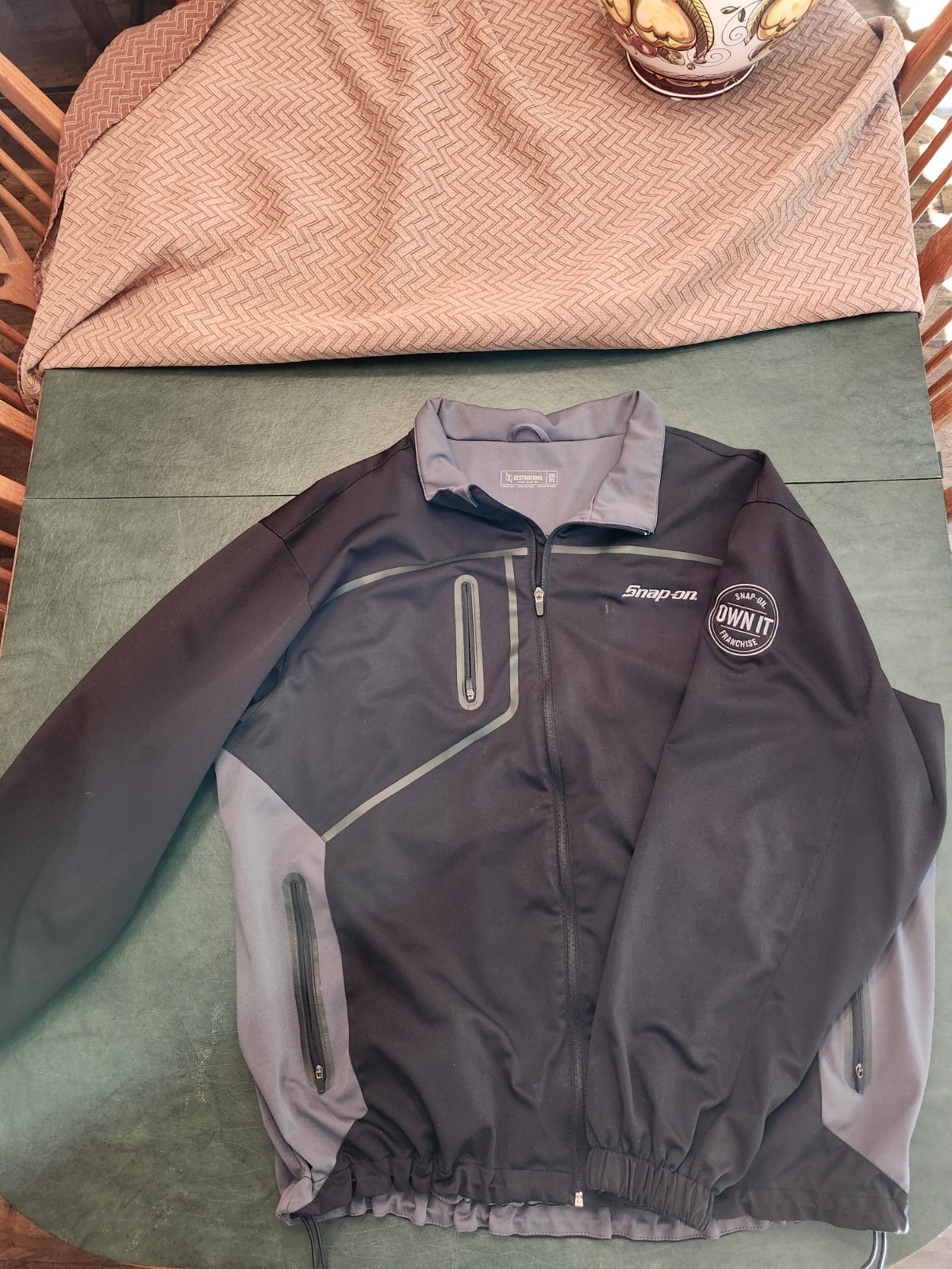 Snap-on Men’s 3XL Black/Gray Colorblock Full Zip Softshell Jacket w/ Pockets