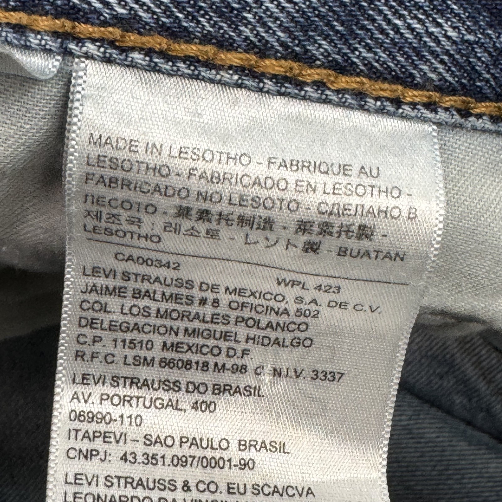 Levis 517 Jeans Mens 34×29 Blue Bootcut Denim Pants Repaired Faded Distressed